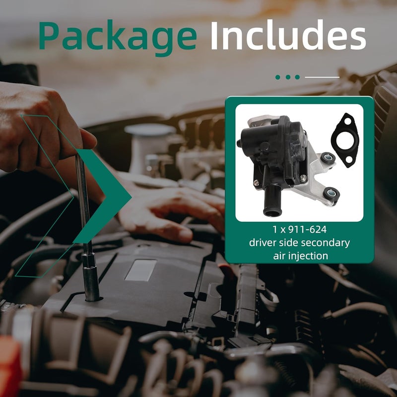 Riyhch 911-624 Driver Side Secondary Air Injection Check Valve fit for Toyota Sequoia/Tundra fit for Lexus GX460 2010-2013 V8 4.6L,OE 2570238050 911-624 - Image 4